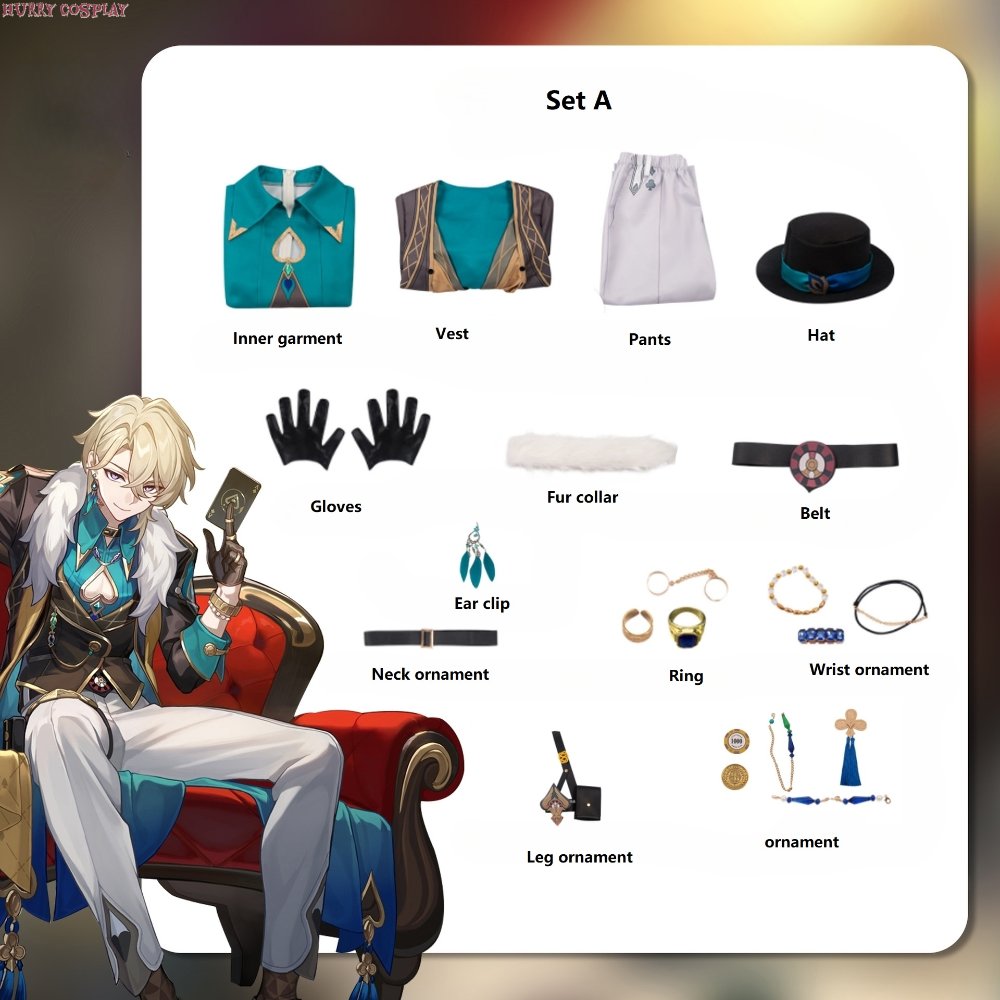 Game Cosplay,Honkai: Star Rail,Honkai Star Rail Aventurine Cosplay Costume